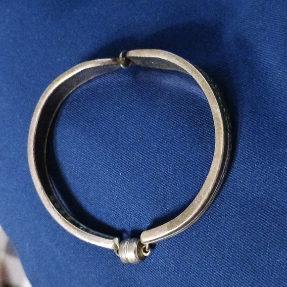 Vintage Silver Plate Bracelet Made From Spoons w/ Magnetic Closure Adorable CHIC - Picture 6 of 9